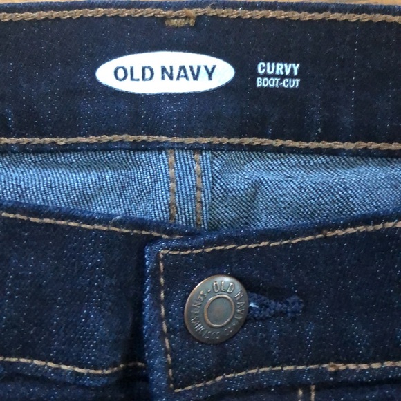 Old Navy Women's Dark Blue Curvy Boot-cut Jeans - Picture 3 of 4